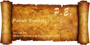 Patek Evelin névjegykártya