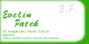 evelin patek business card